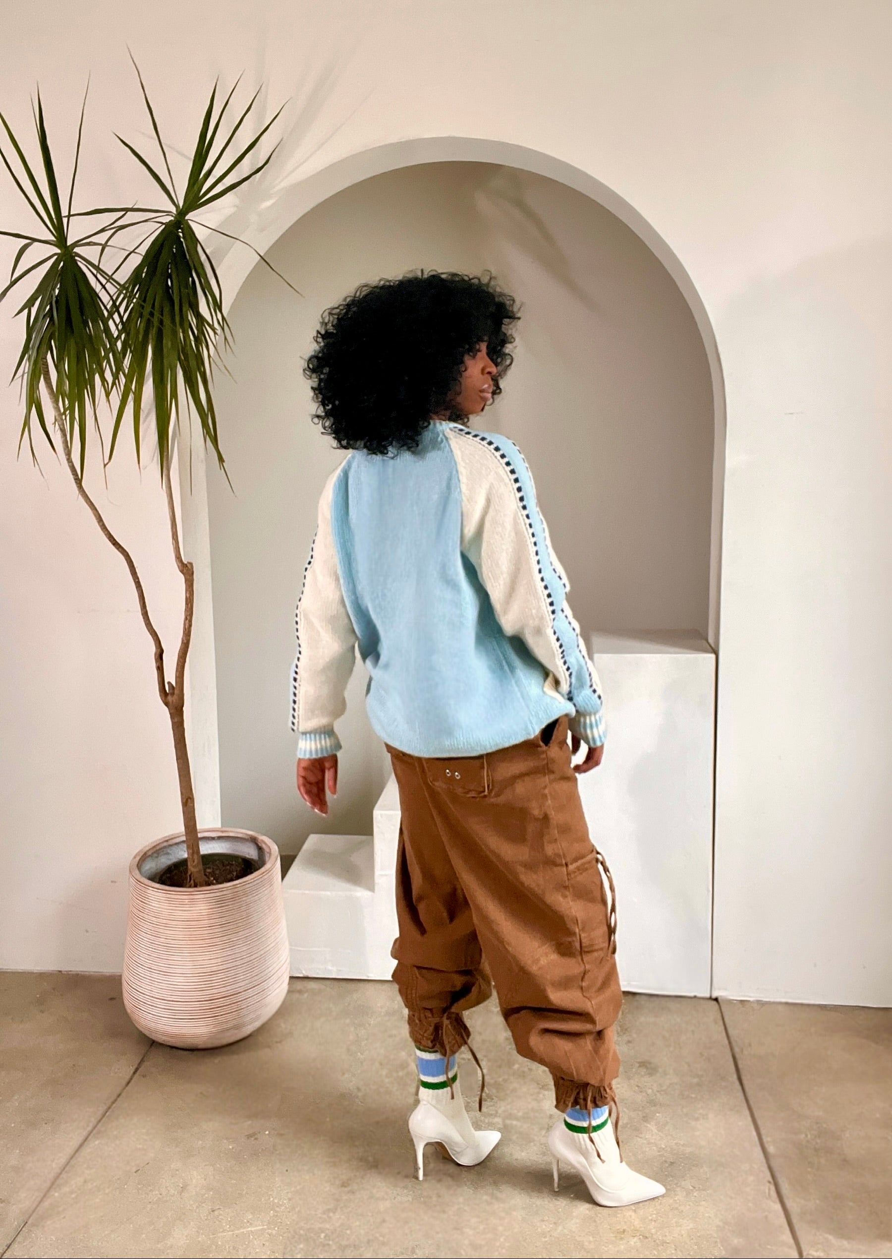 Jamie Cardigan in Powder Blue