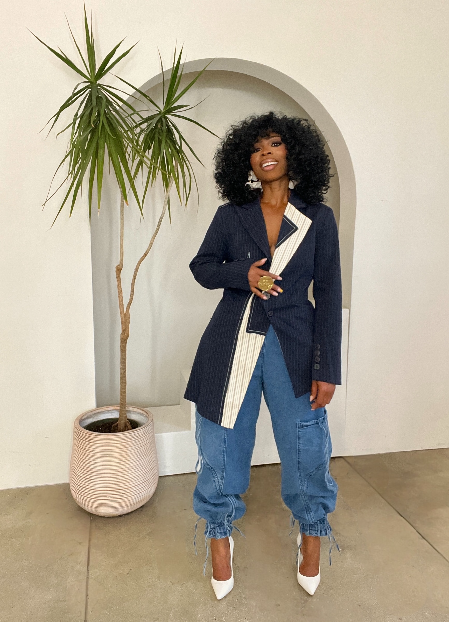 Abel Pinstriped Blazer