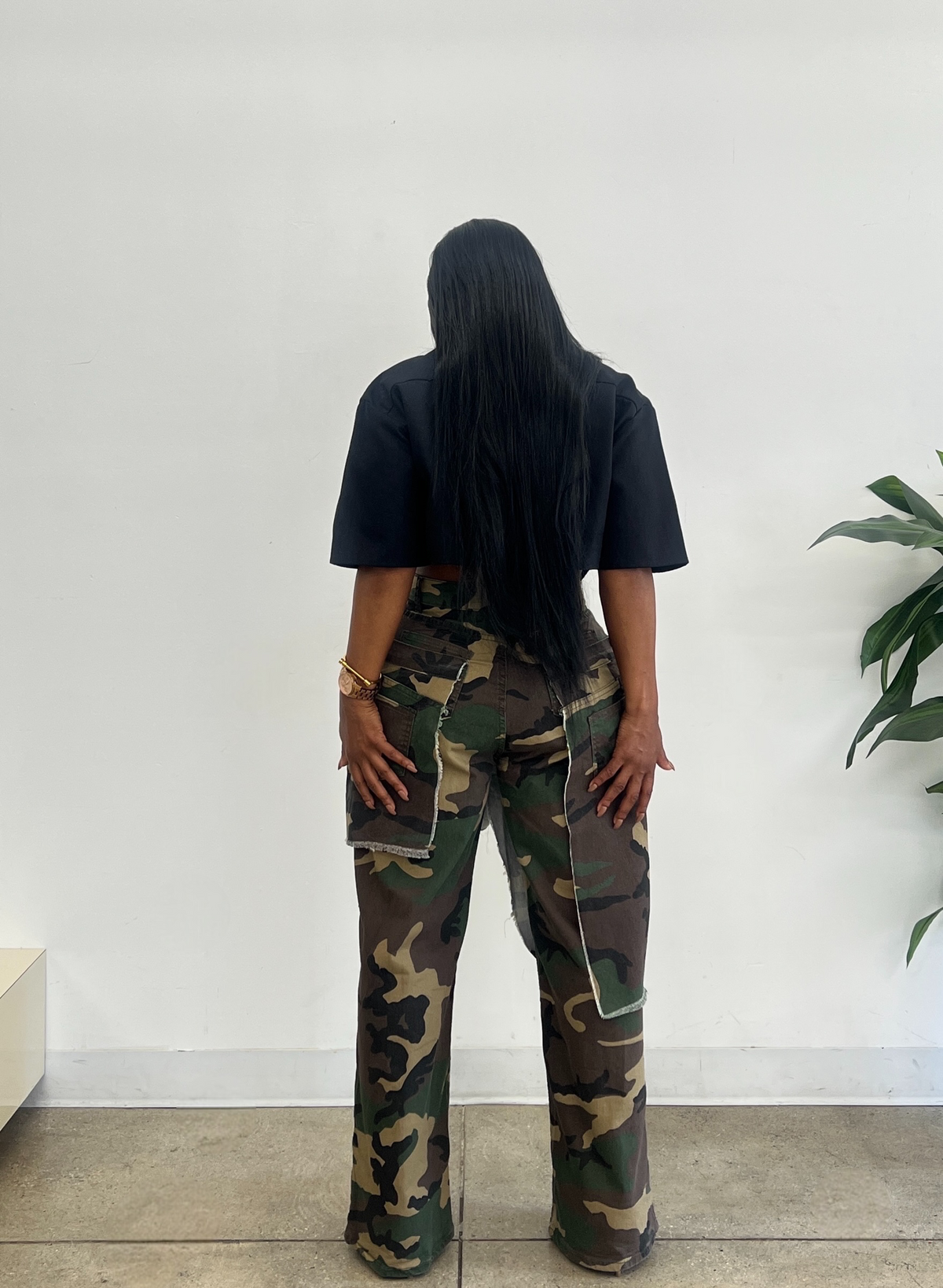 Mia Irregular Camo Pants