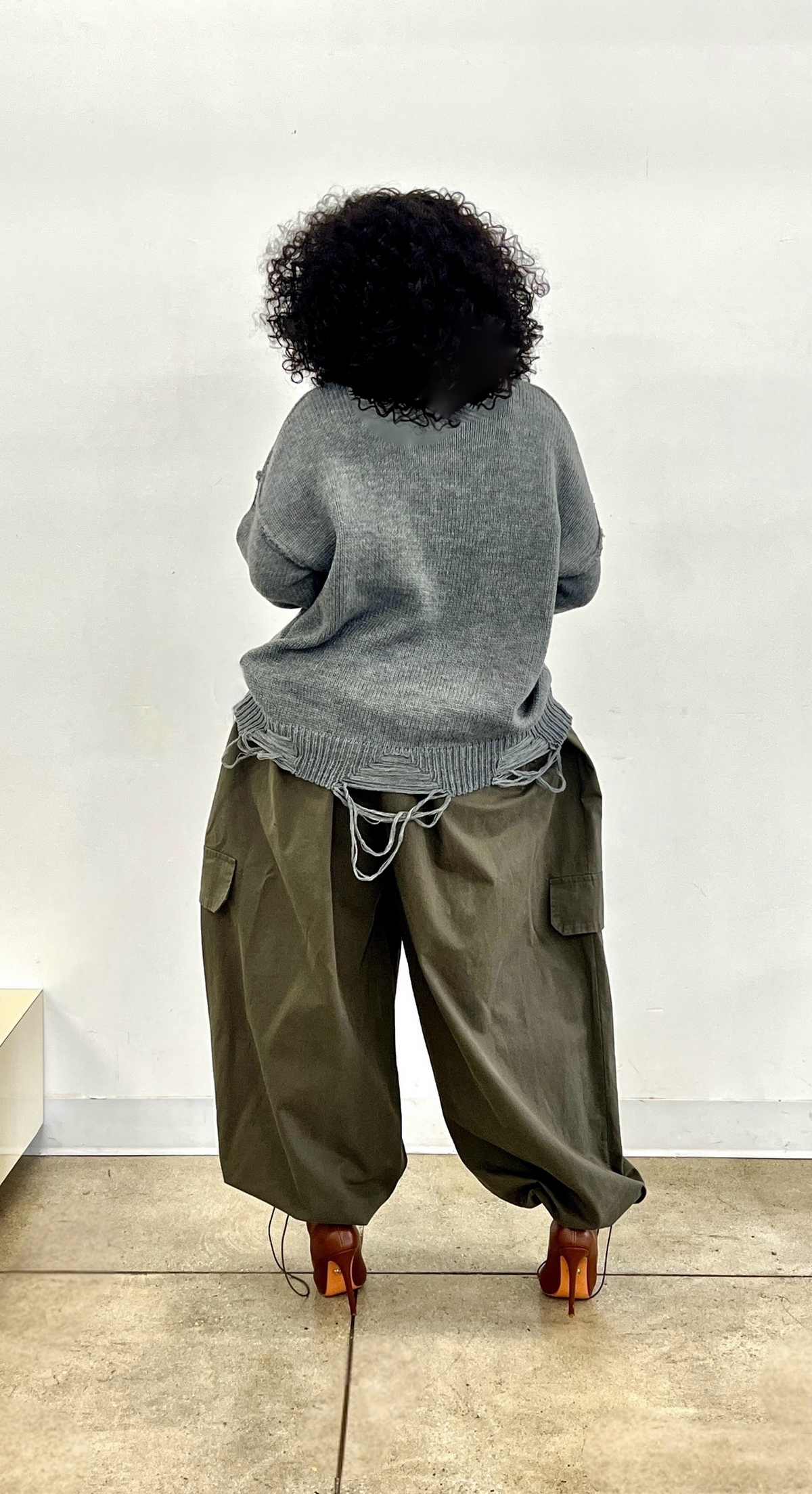 Avia Patch Sweater in Gray