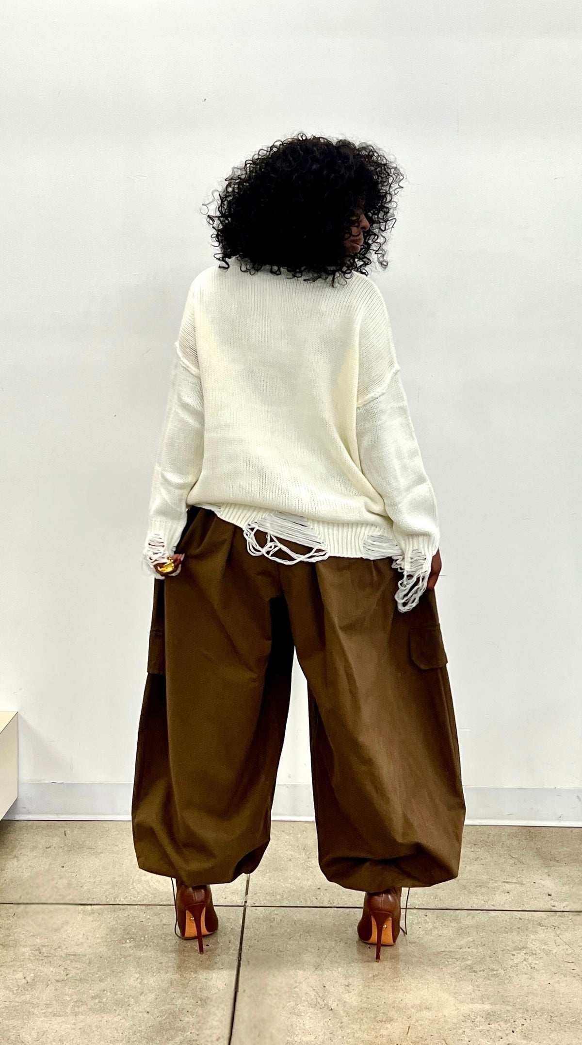 Avia Patch Sweater in Cream