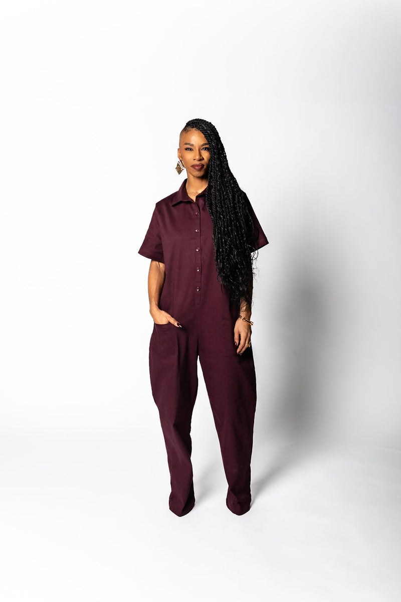 Xylo Jumpsuit in Plum