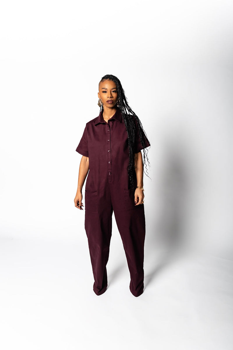 Xylo Jumpsuit in Plum