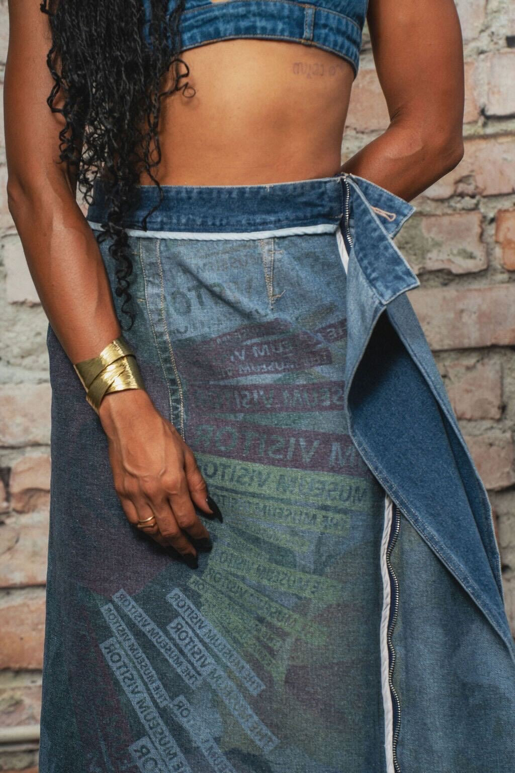 African Fashion Denim Skirt